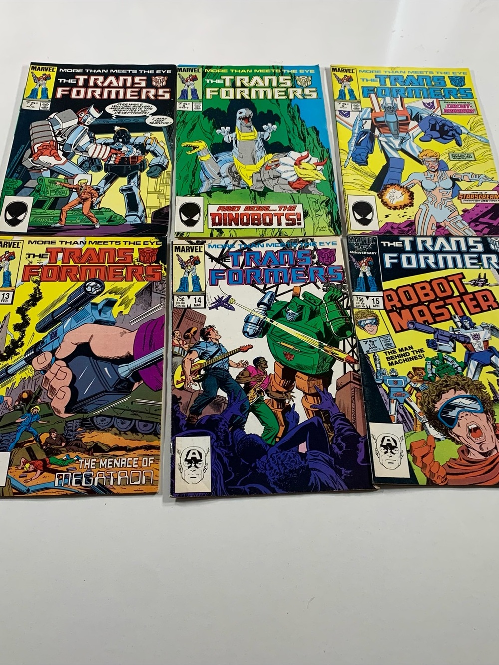 Transformers #8 (1st App Dinobots) Marvel Comics 1985 w/ #7 #9 #13 #14 #15